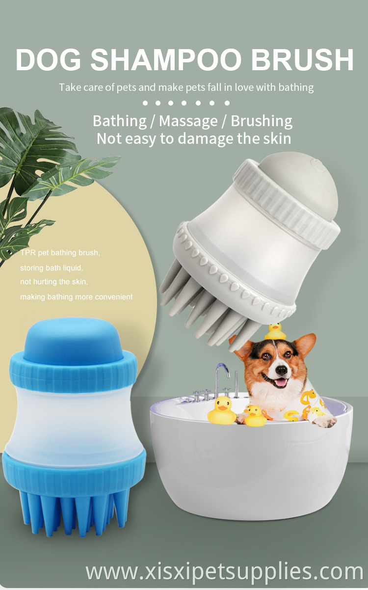 Factory Wholesale Pet Dog Washing Bath Brush Pet Dog Shampoo Brush